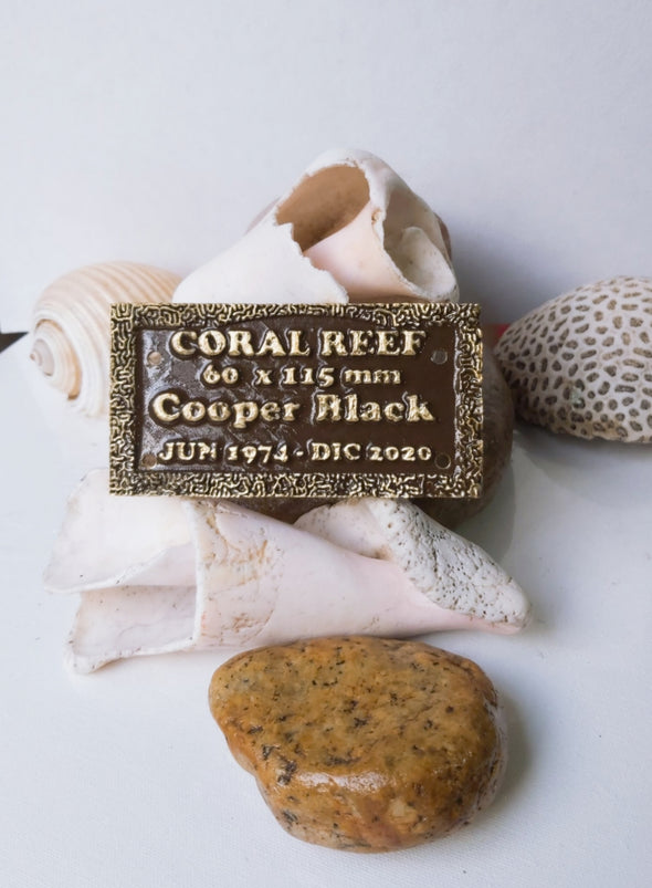 Placa Urna y/o Nicho Coral Reef