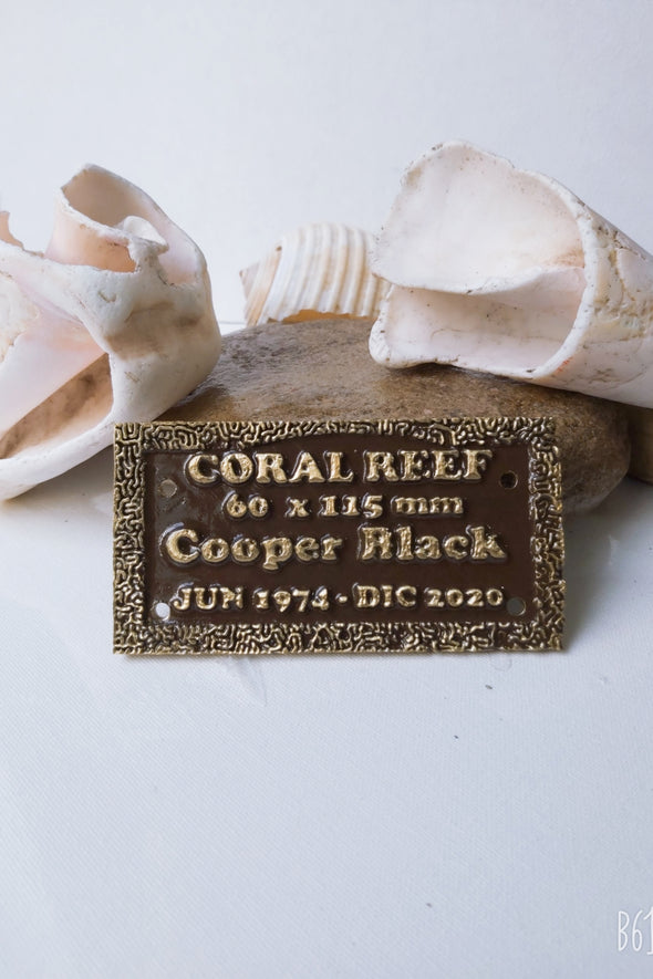 Placa Urna y/o Nicho Coral Reef