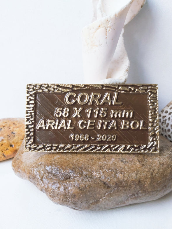 Placa Urna y/o Nicho Bronce Coral