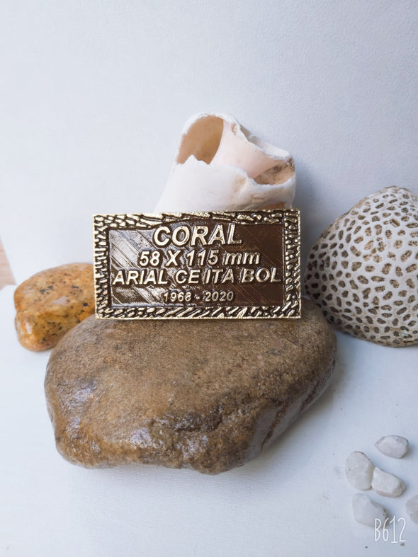 Placa Urna y/o Nicho Bronce Coral