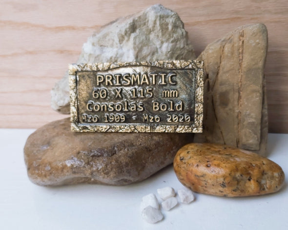 Placa Urna y/o Nicho Bronce Prismatic Stone