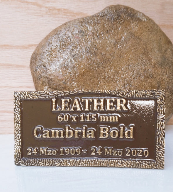 Placa Urna y/o Nicho Bronce  Leather